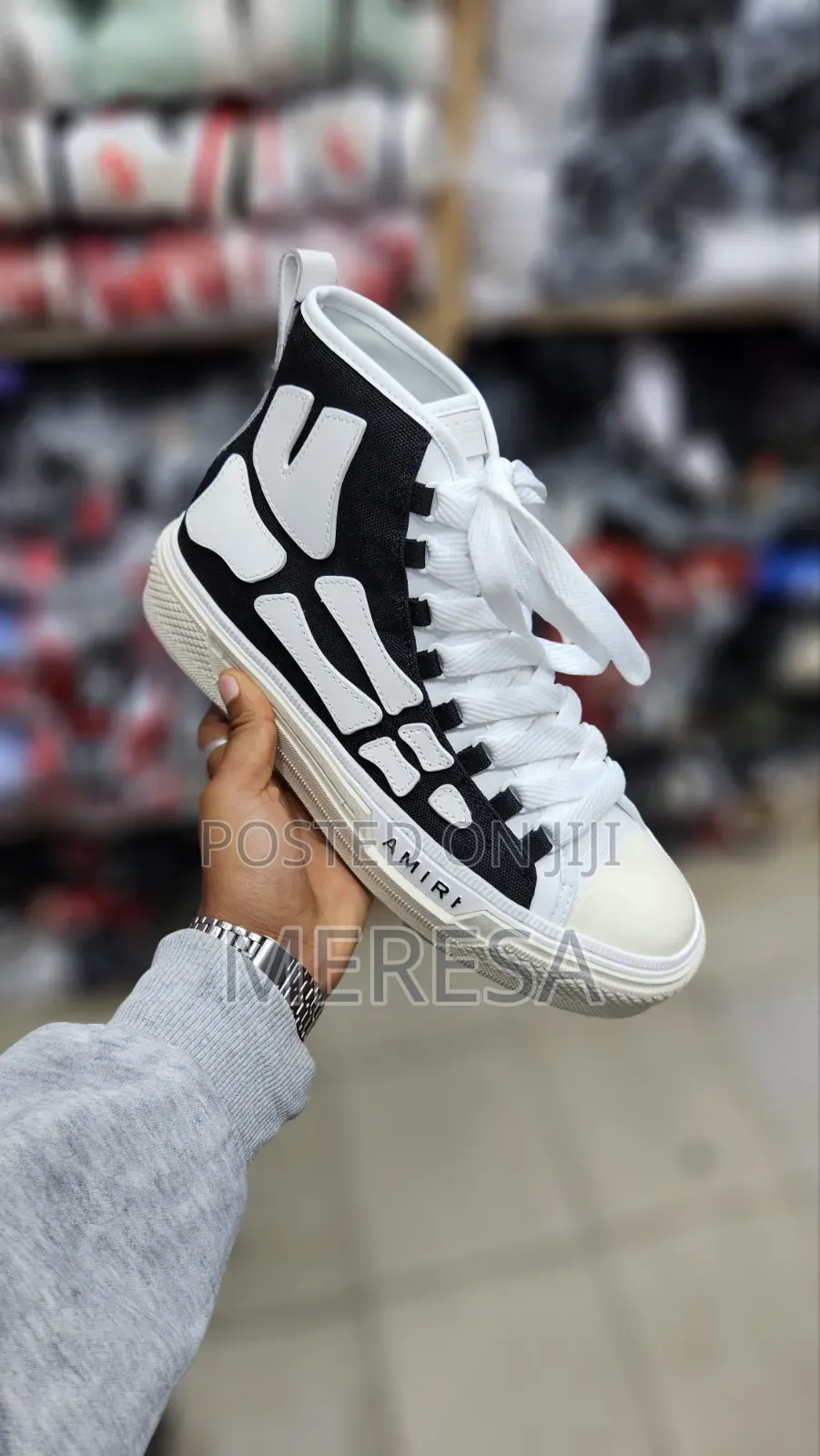 Amiri Men's Skel Court High-Top Sneakers