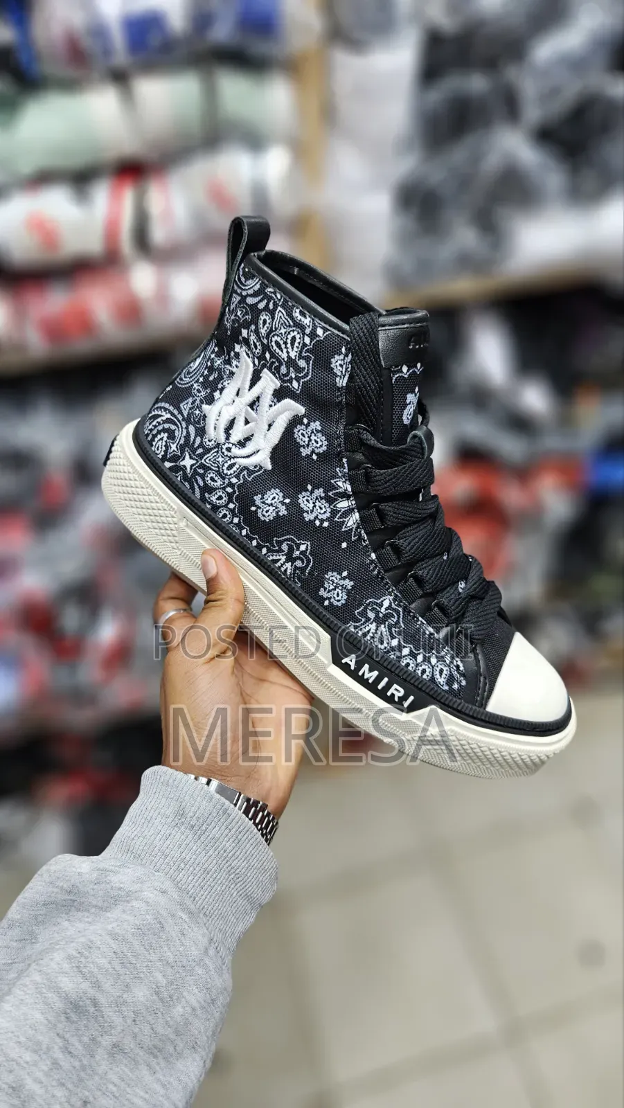 Amiri Men's Skel Court High-Top Sneakers