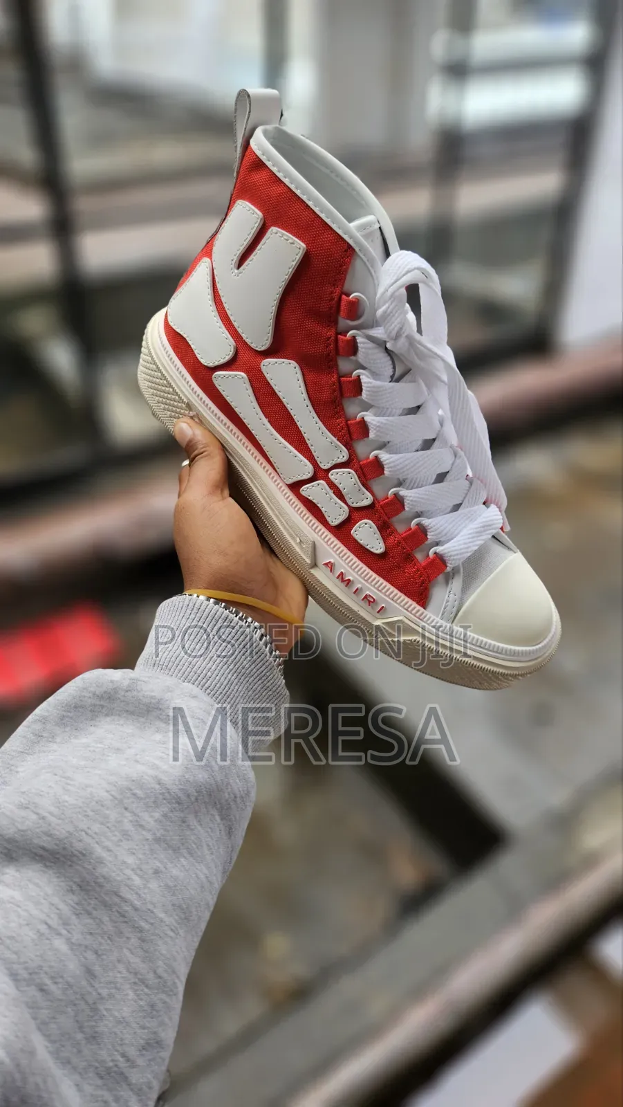 Amiri Men's Skel Court High-Top Sneakers