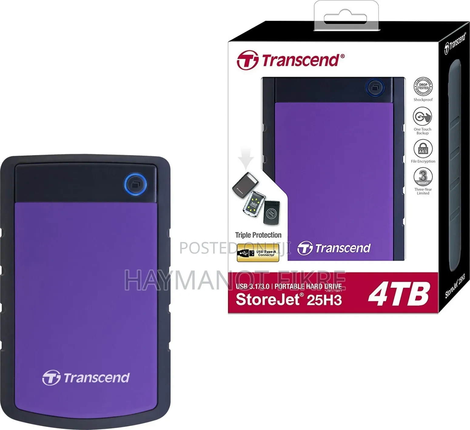 Original 4TB Transcend Hard Disk