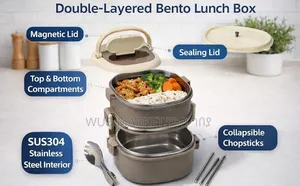 Premium Double Layer Lunch Box-ምሳ ዕቃ