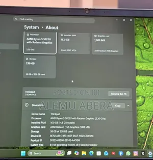 New Laptop Lenovo ThinkPad E14 Gen 3 16GB AMD Ryzen 5 SSD 512GB