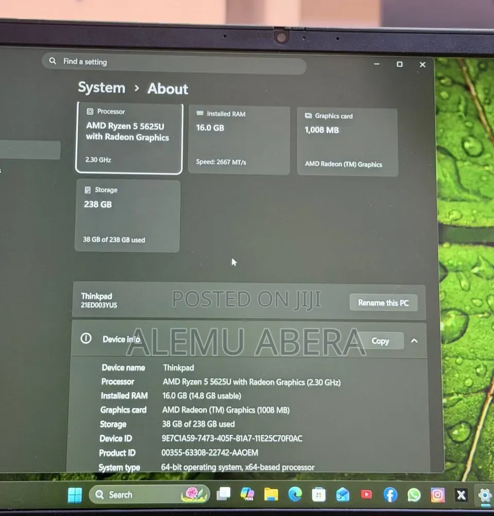 New Laptop Lenovo ThinkPad E14 Gen 3 16GB AMD Ryzen 5 SSD 512GB