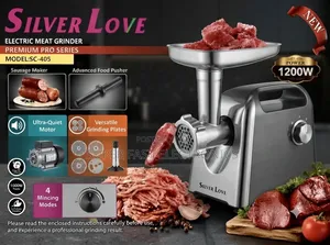 Silver Love Electric Meat Grinder – 1000W Cast Iron Meat Mincer With
