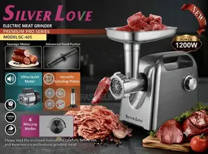 Silver Love Electric Meat Grinder – 1000W Cast Iron Meat Mincer With