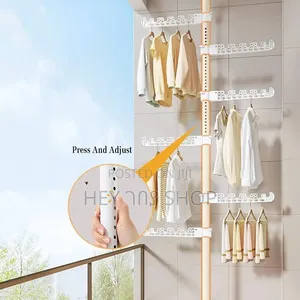 Telescopic Floor to Ceiling Free Standing Cloth Drying Pole