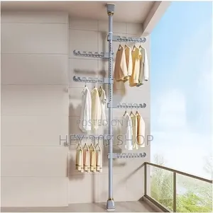 Telescopic Floor to Ceiling Free Standing Cloth Drying Pole