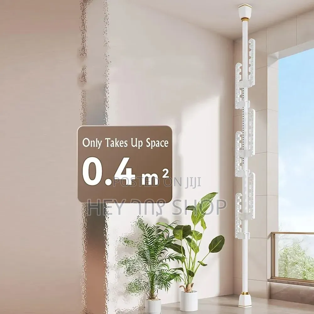 Telescopic Floor to Ceiling Free Standing Cloth Drying Pole