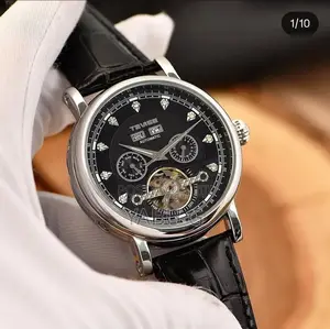 Tevise Automatic Mechanical Watch Featuring a Black Dial