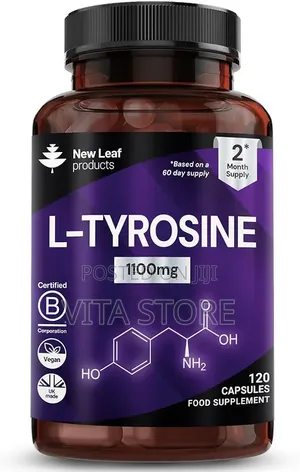 L-Tyrosine Supplement 1100mg - Free Form Amino Acid-120 Vegan Capsules
