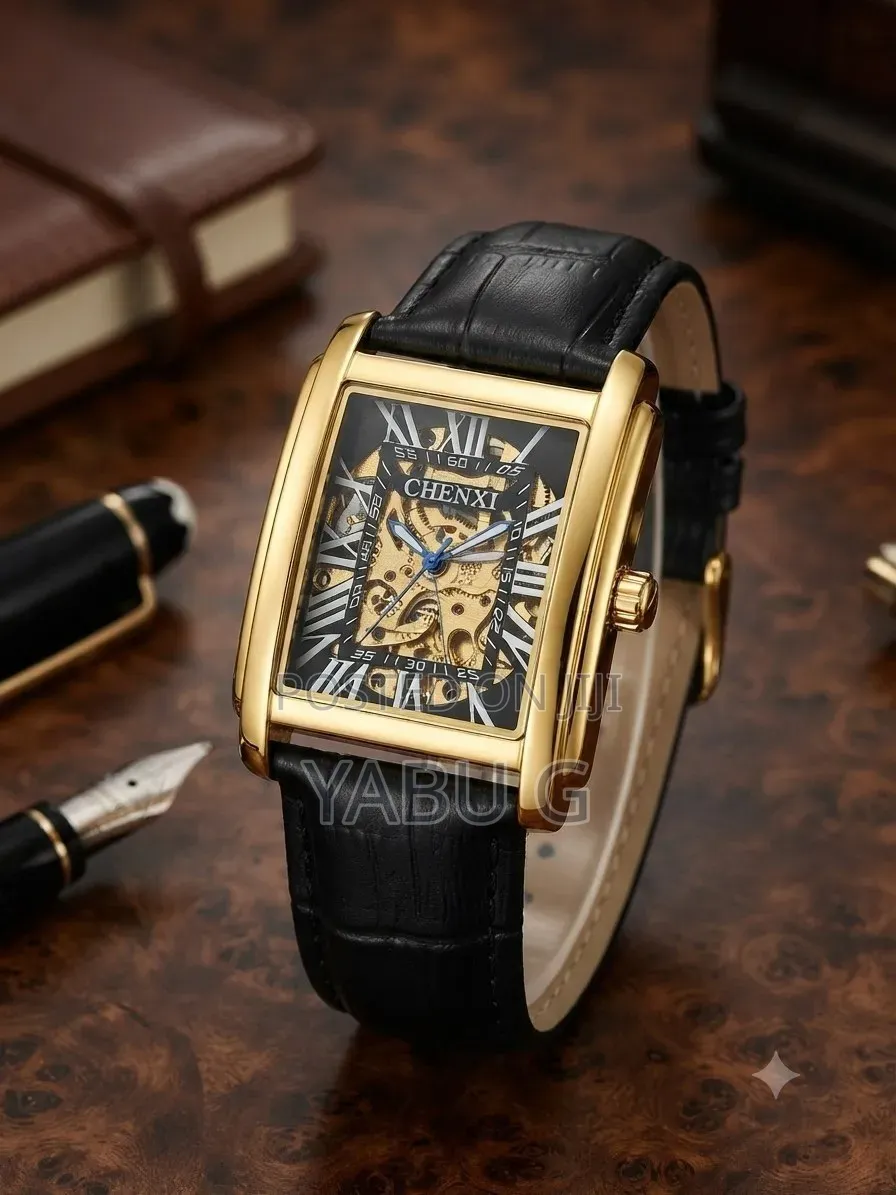 CHENXI Automatic Mechanical Wristwatch Featuring a Rectangular
