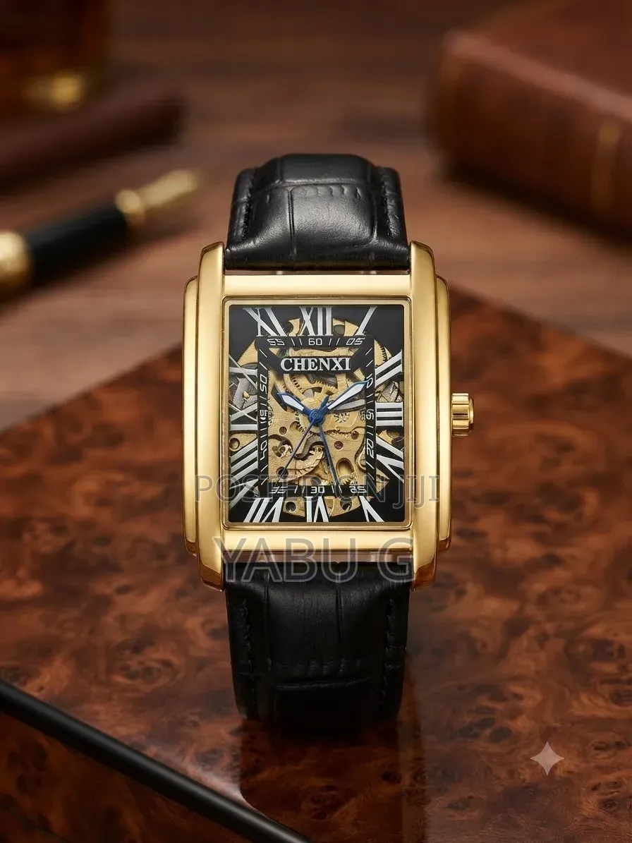 CHENXI Automatic Mechanical Wristwatch Featuring a Rectangular