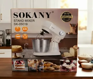SOKANY Stand Mixer – 5.5L Stainless Steel Bowl, 1500W Electric