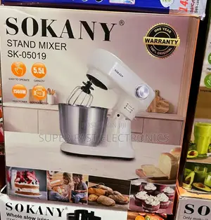SOKANY Stand Mixer Powerful 1500W Motor, a Large 5.5L Stainless Steel