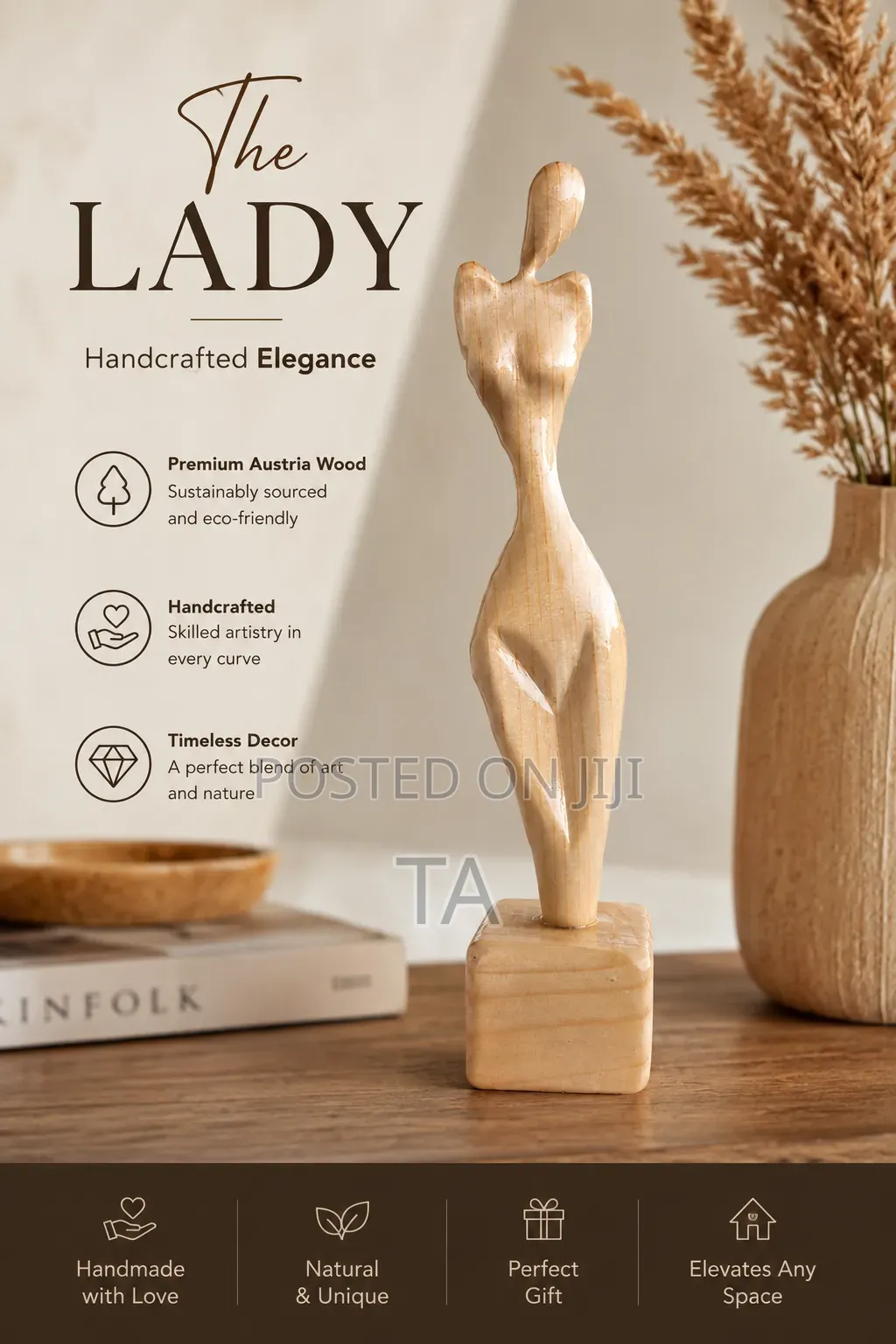 The Lady Sculpture Timeless• Artisan Crafted • a Statement of Grace