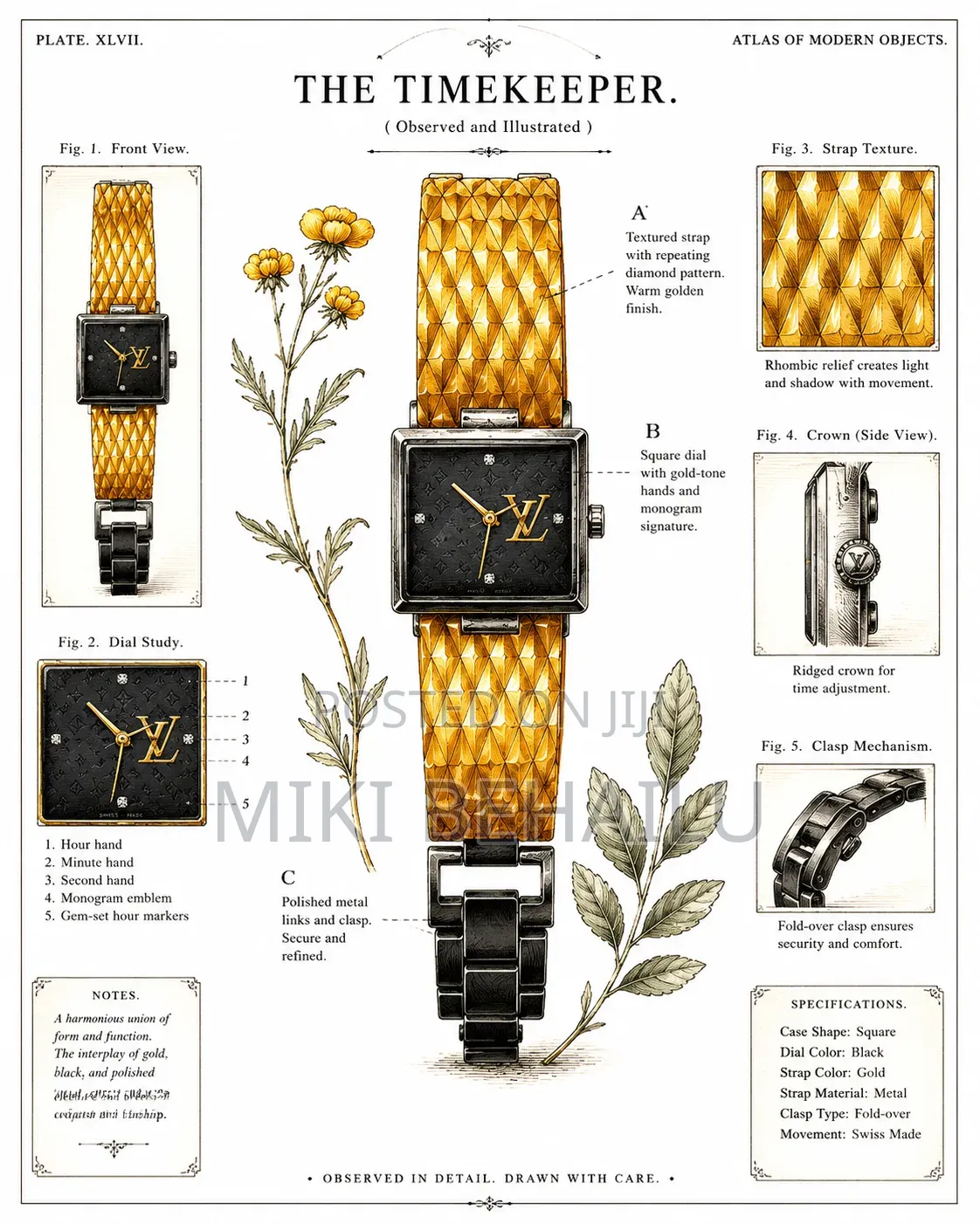 LV WATCH Is a Traditional Watch With Moving Hands (Analog)
