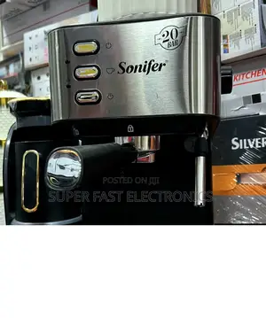 Sonifer Coffee Maker Machine Espresso 20-Bar – Steam Stainless Steel
