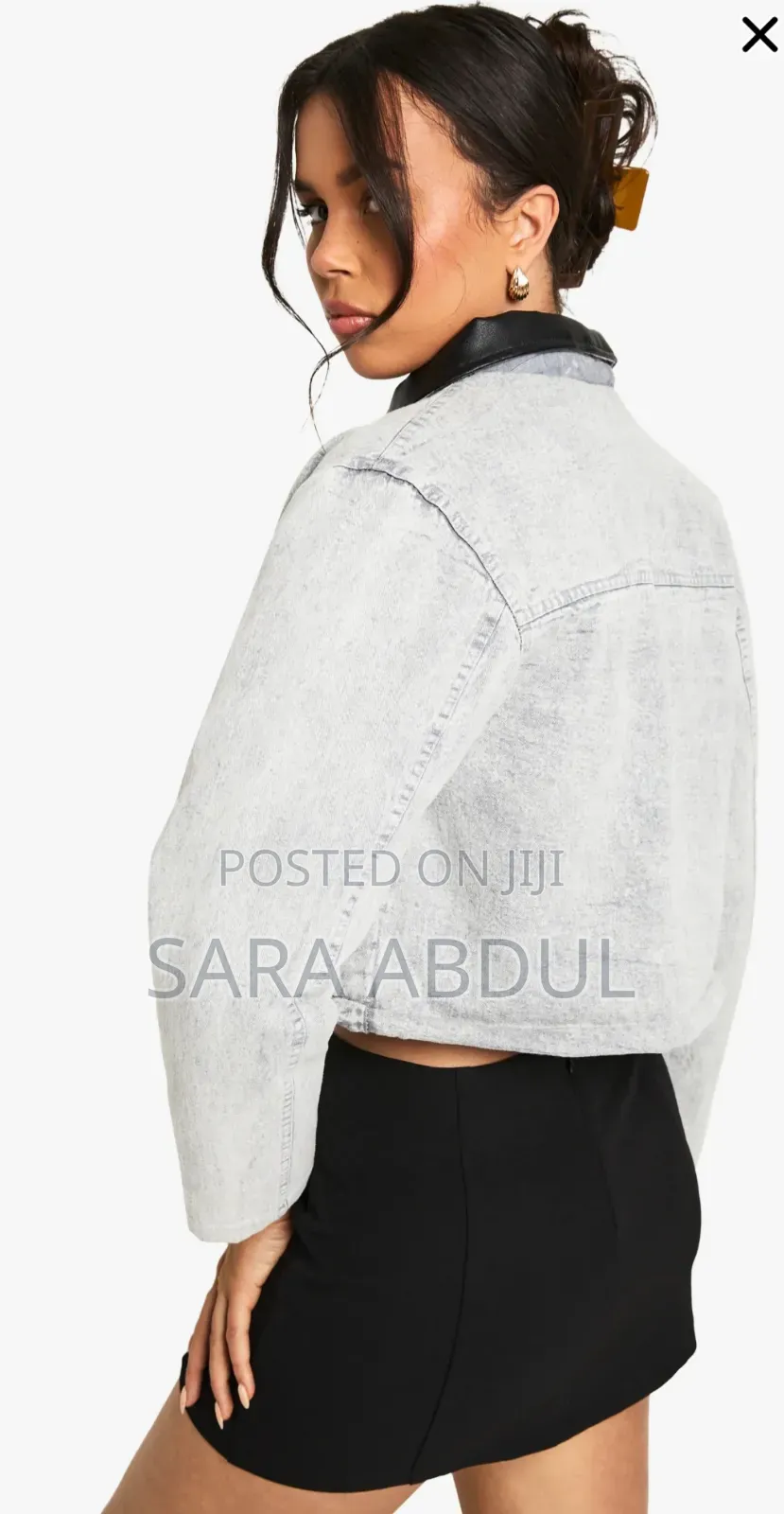 Women Cropped Puffer Jacket Size Large on Hand