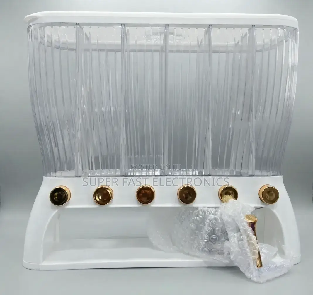 6-Compartment Cereal Dry Food Dispenser– Wall-Mount Kitchen Storage