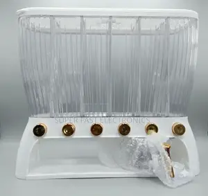 6-Compartment Cereal Dry Food Dispenser– Wall-Mount Kitchen Storage