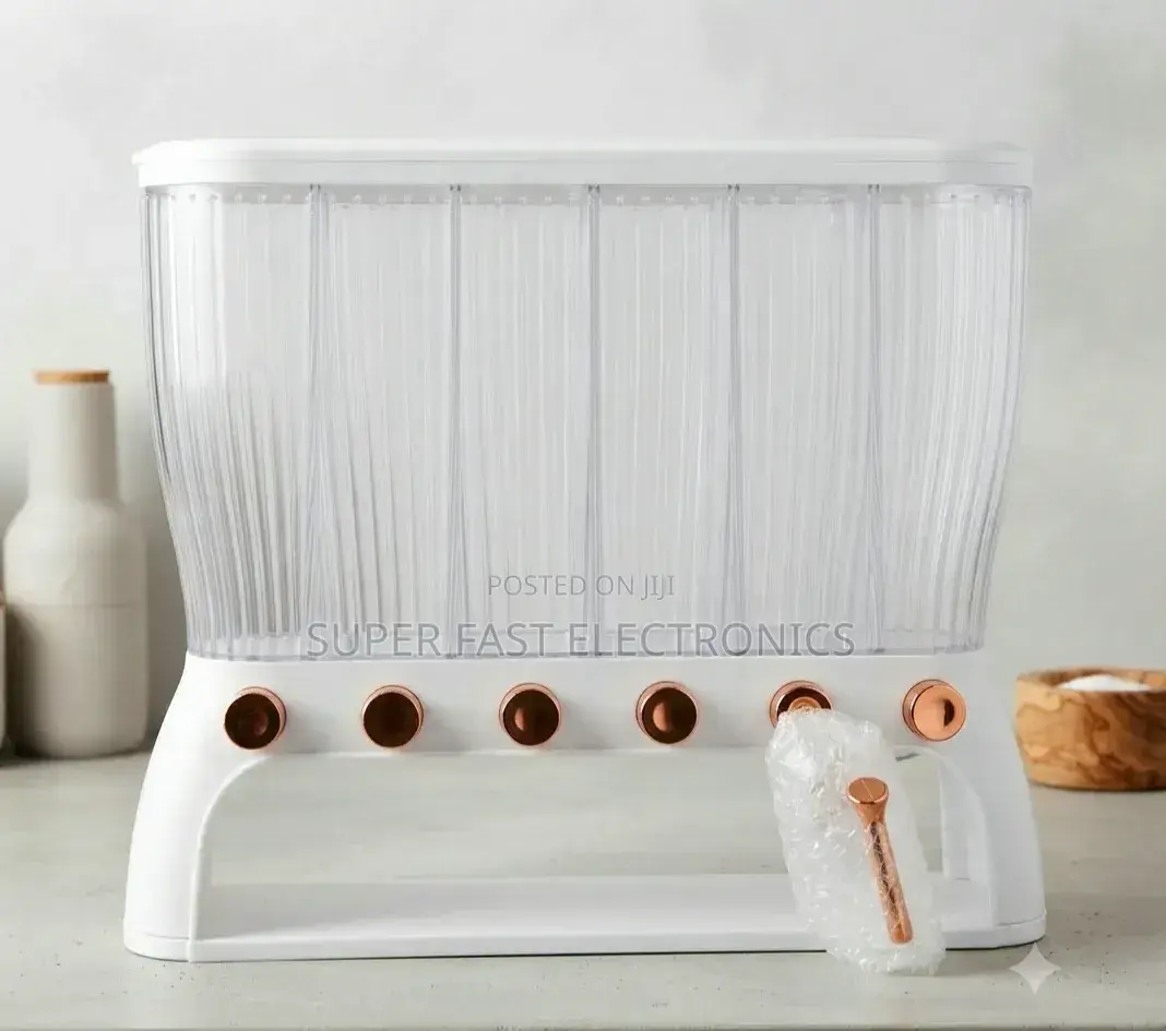 6-Compartment Cereal Dry Food Dispenser– Wall-Mount Kitchen Storage