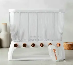 6-Compartment Cereal Dry Food Dispenser– Wall-Mount Kitchen Storage