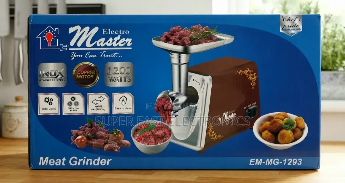 Master Electric Meat Grinder – 1200W Heavy-Duty Meat Stainless Steel