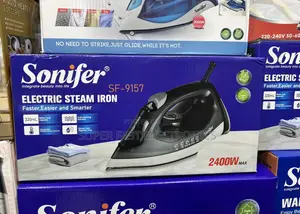Sonifer Electric Steam Iron – 2400W Non-Stick Soleplate