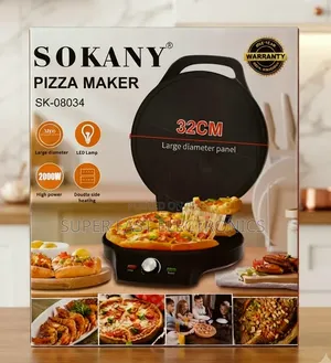 SOKANY Pizza Maker Powerful 2000W Heating System 32cm Large Cooking