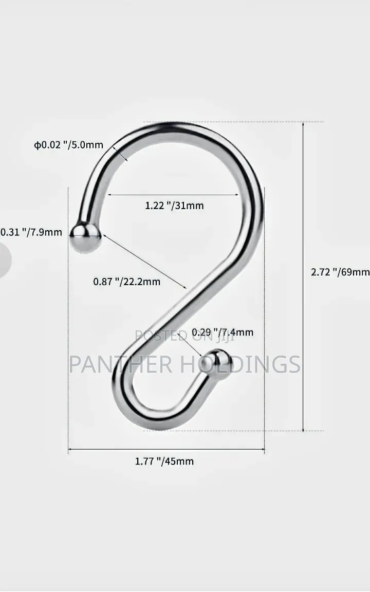 Shower Curtain Hooks Set of 11 , Chrome