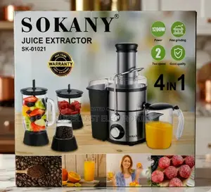 SOKANY Juice Extractor 4-in-1 – 1200W Juicer, Blender, Chopper