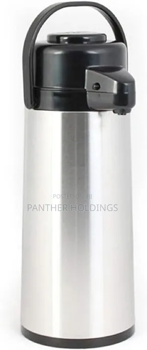 Thunder Group 2.5 Liter (84 Oz.) Push Button, Thermos, Flasks| Silver