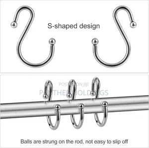 Shower Curtain Hooks Set of 11 , Chrome