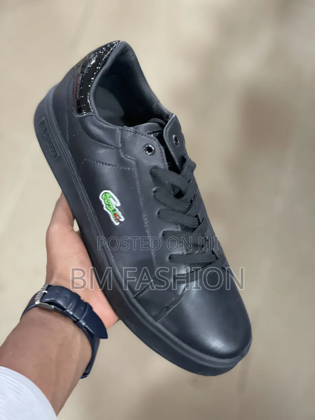 Lacoste Low-Top Sleek in Triple Black Colorway