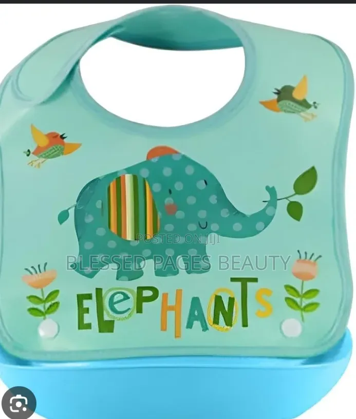 Waterproof 2-in-1 Baby Feeding Bib Comes With a Food Catcher