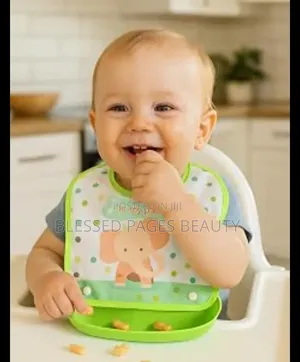 Waterproof 2-in-1 Baby Feeding Bib Comes With a Food Catcher