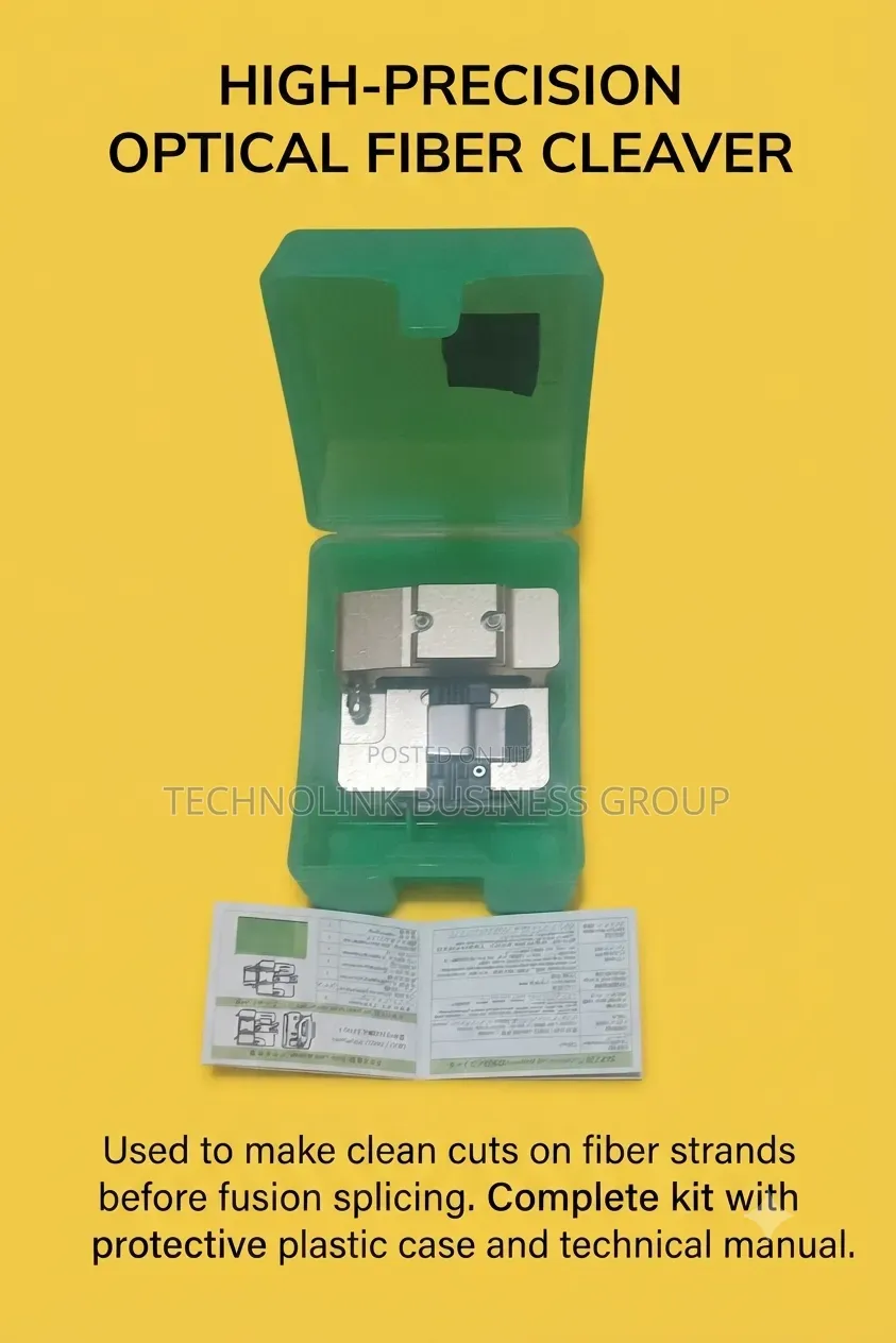 High-Precision Optical Fiber Cleaver - Complete Kit With Case Manual