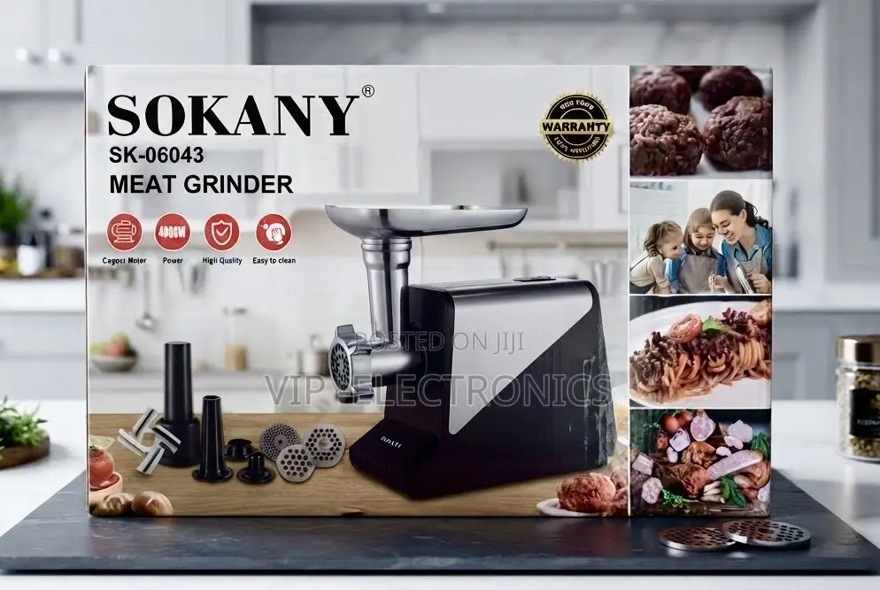SOKANY Electric Meat Grinder With Sausage Kibbe Attachments 4000sw