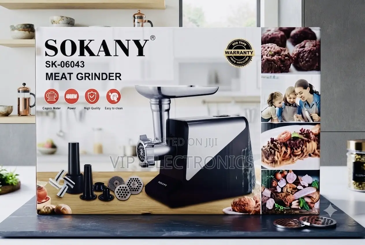 SOKANY Electric Meat Grinder With Sausage Kibbe Attachments 4000sw