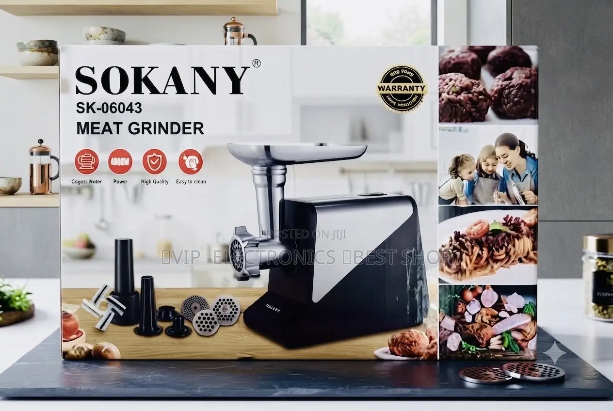 SOKANY Electric Meat Grinder With Sausage Kibbe Attachments 4000sw