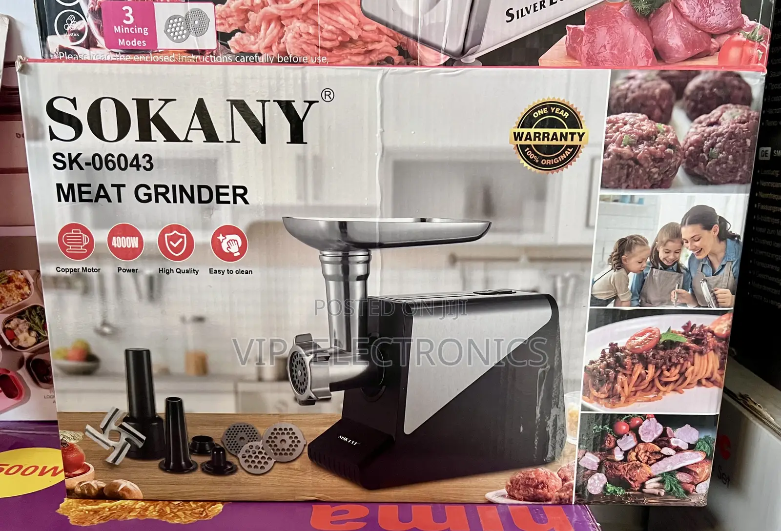 SOKANY Meat Grinder. 4000W Built With a Powerful Motor