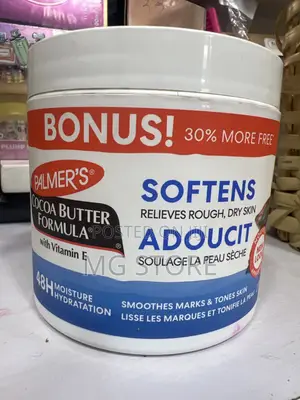 Softens Relies Rough , Dry Skin Palmers Cocoa Butter Formula vitamineE