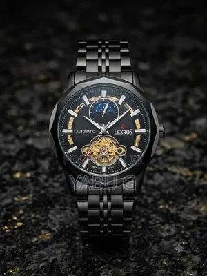 Lexros Automatic Watch Features a Striking All-Black Stainless Steel