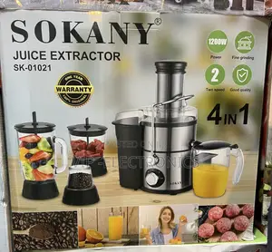 SOKANY Juice Extractor Food Processor 4-in-1 Multi-Function– 1200W