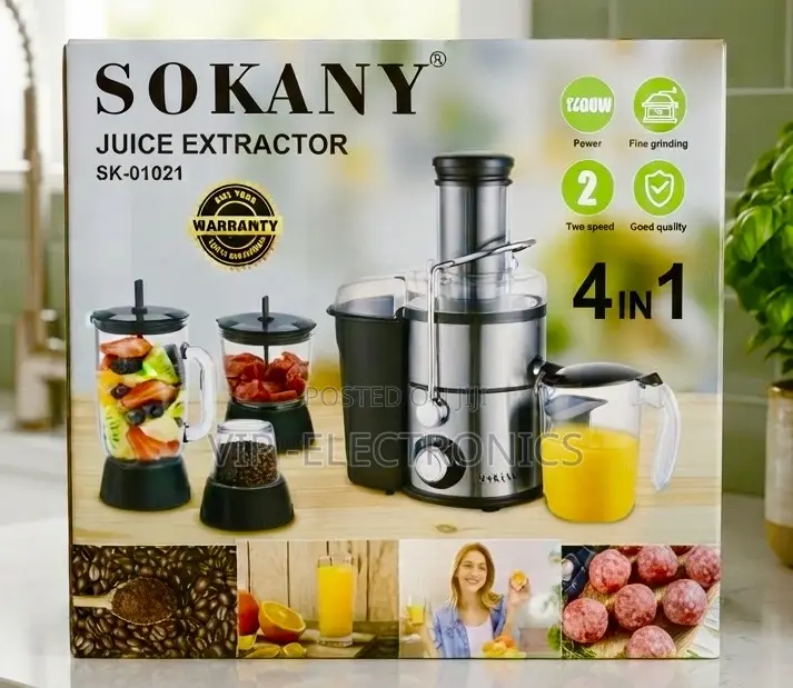 Sokany Juicers 4-in-1 Multi-Functional Kitc Appliance 1200W Motor
