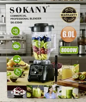 SOKANY Commercial Professional Blender – 800W 6.0L Heavy-Duty Blender