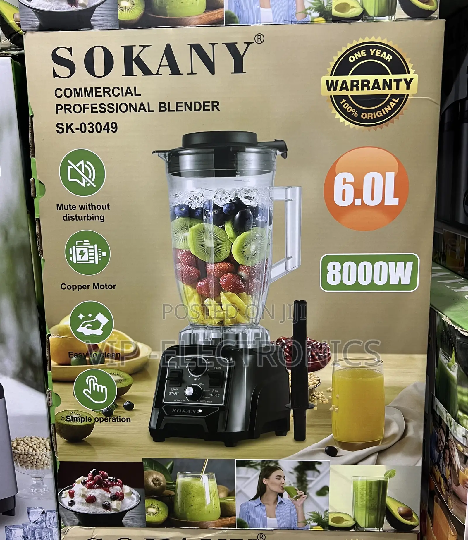 SOKANY Commercial Blender Is Powerful, High-Capacity Blending an 800W