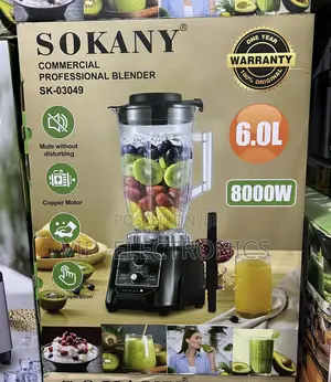 SOKANY Commercial Blender Is Powerful, High-Capacity Blending an 800W