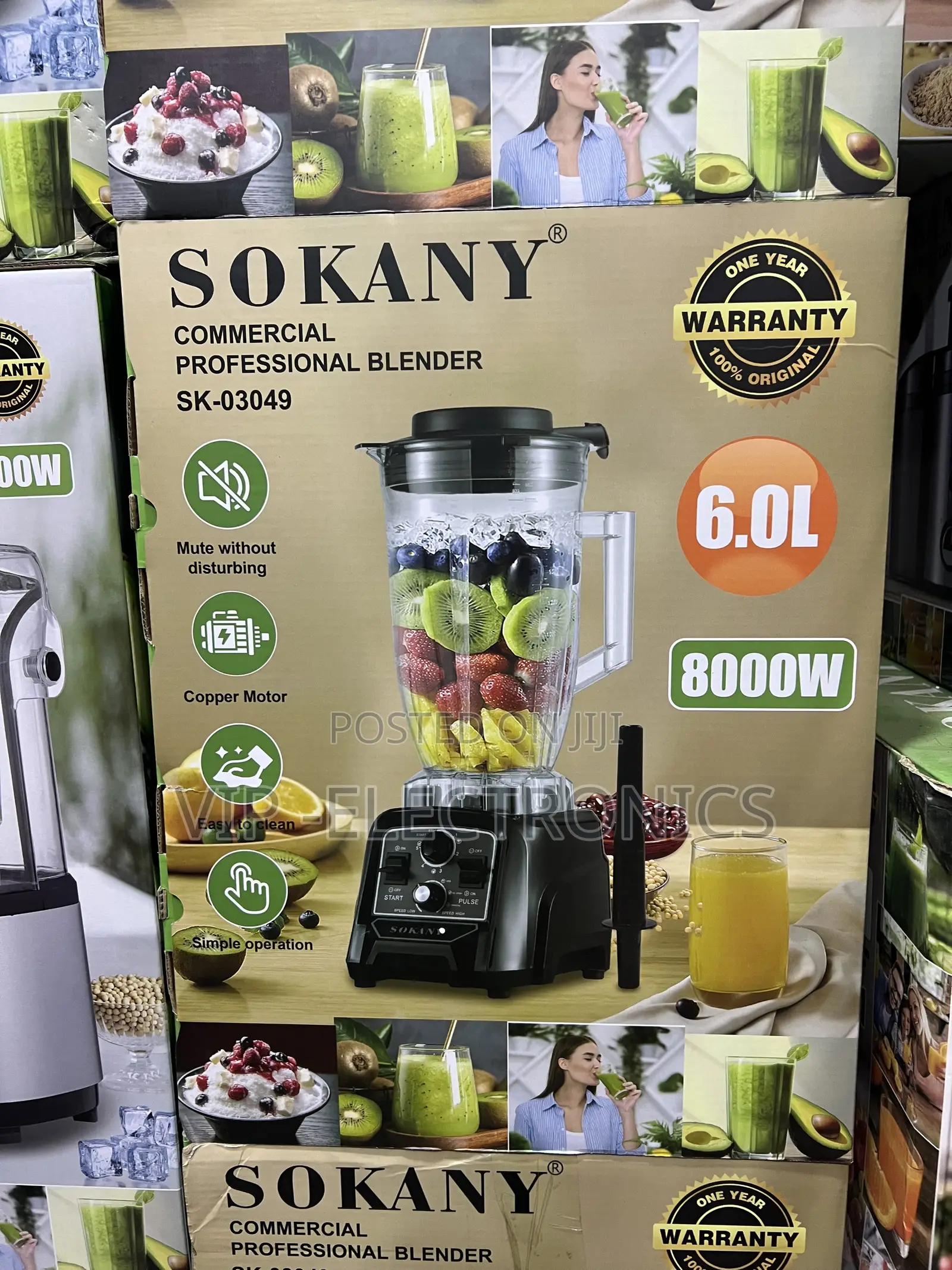 SOKANY Commercial Blender Is Powerful, High-Capacity Blending an 800W