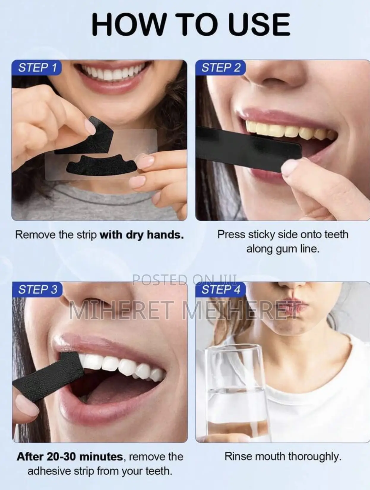 Slow Sunday Charcoal Teeth Whitening Strips, Mint, Charcoal,